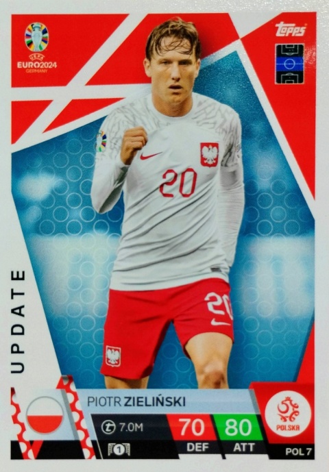 POL7 Piotr Zielinski Polska Qualifying Play-Off Winners EURO 2024 Match Attax
