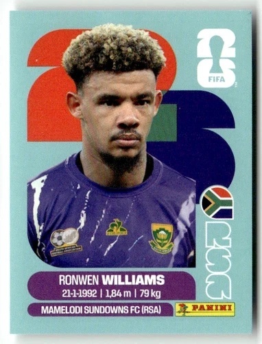 RSA2 Ronwen Williams RPA Base Naklejki FIFA World Cup 2026 Panini