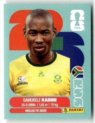 RSA5 Samukele Kabini RPA Base Naklejki FIFA World Cup 2026 Panini