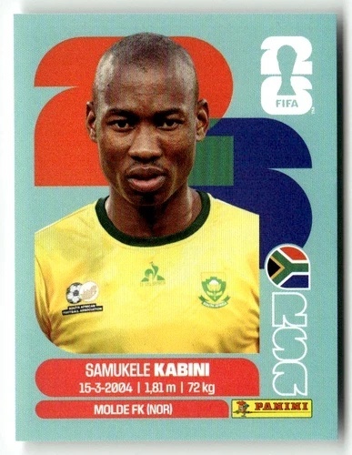 RSA5 Samukele Kabini RPA Base Naklejki FIFA World Cup 2026 Panini