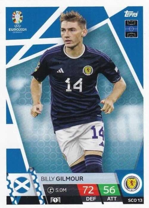 SCO13 Billy Gilmour Scotland Base EURO 2024 Match Attax