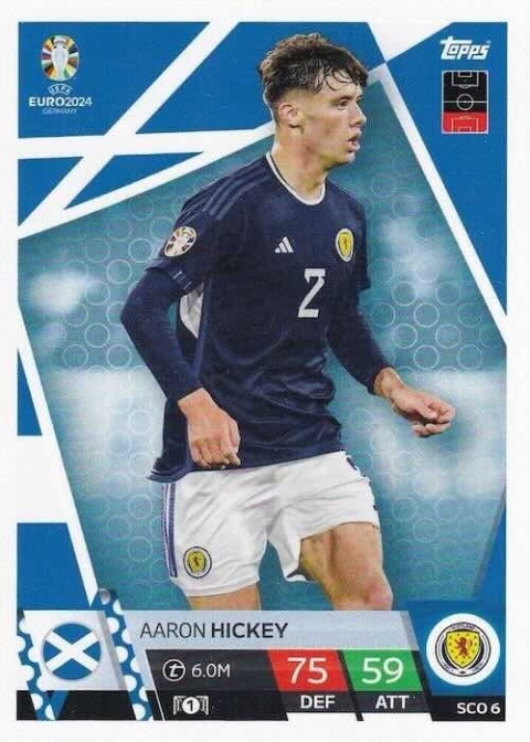 SCO6 Aaron Hickey Scotland Base EURO 2024 Match Attax